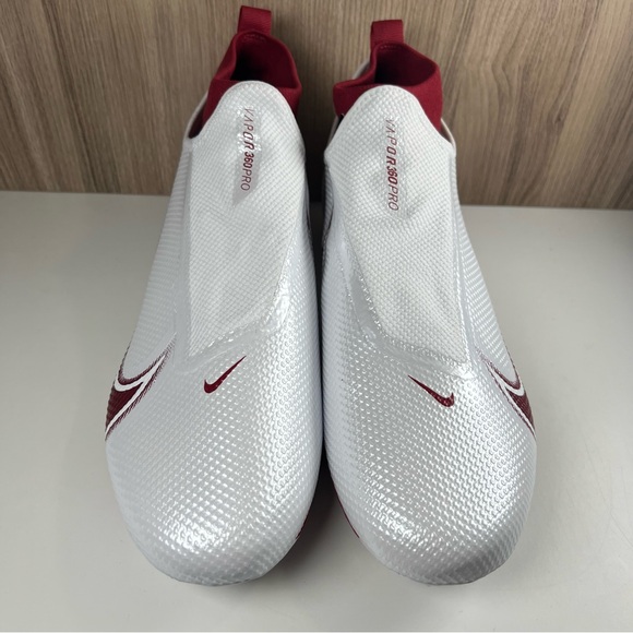 Nike Vapor Edge Pro 360 Football Cleats White Red Crimson CV6345-105 Men’s 14 - Picture 2 of 10